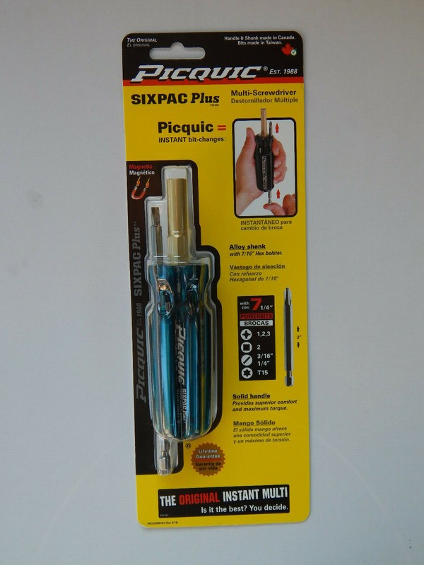 PICQUIC SIXPAC Plus Screwdriver Multi Bit w/ 7 Hex Bits - "Aquamarine" gallery