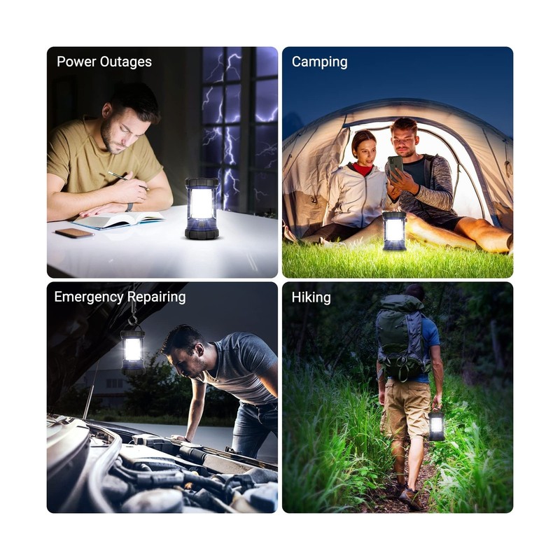 Camping Lantern, 3200LM LED Lanterns for Power Outages, 4600mAh Phone Charger... gallery