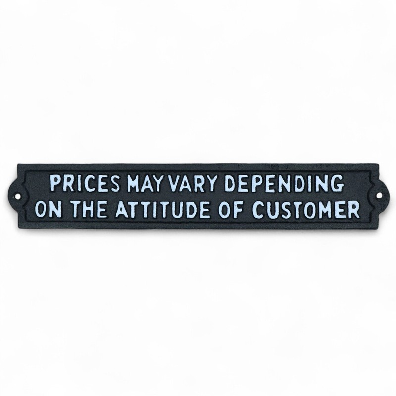 Prices May Vary Plaque gallery