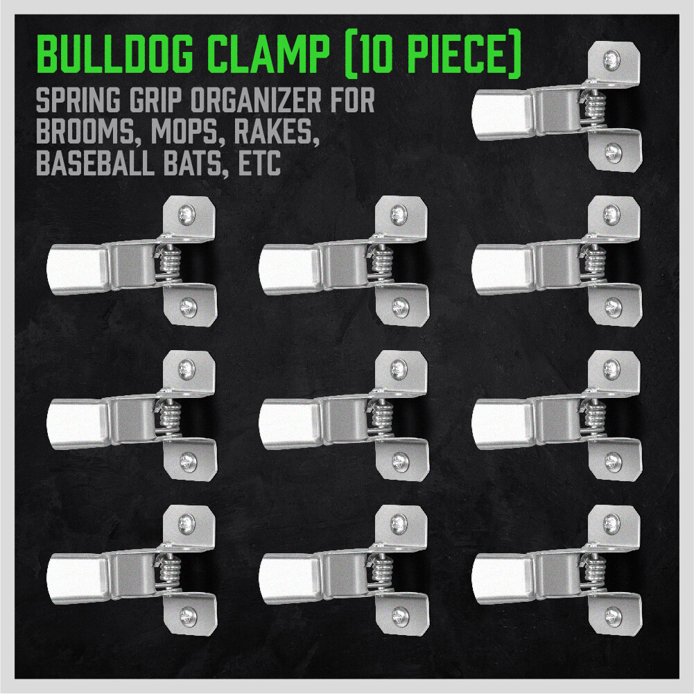 10 Pcs Metal Gaint Spring Grip Clamp Tool Hanger Brooms and Mops Wall Orgainzer gallery