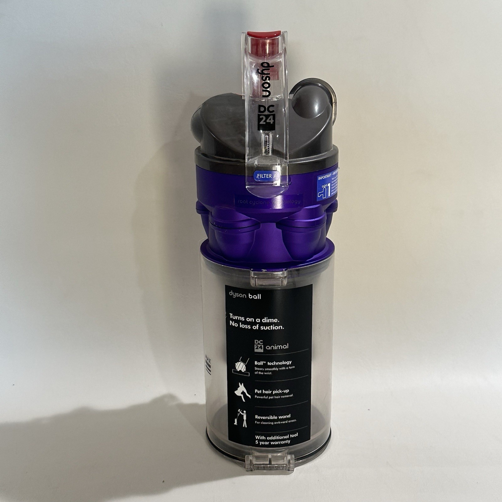 Dyson DC24 Vacuum Canister Assembly Dust Bin Replacement Part. Purple gallery