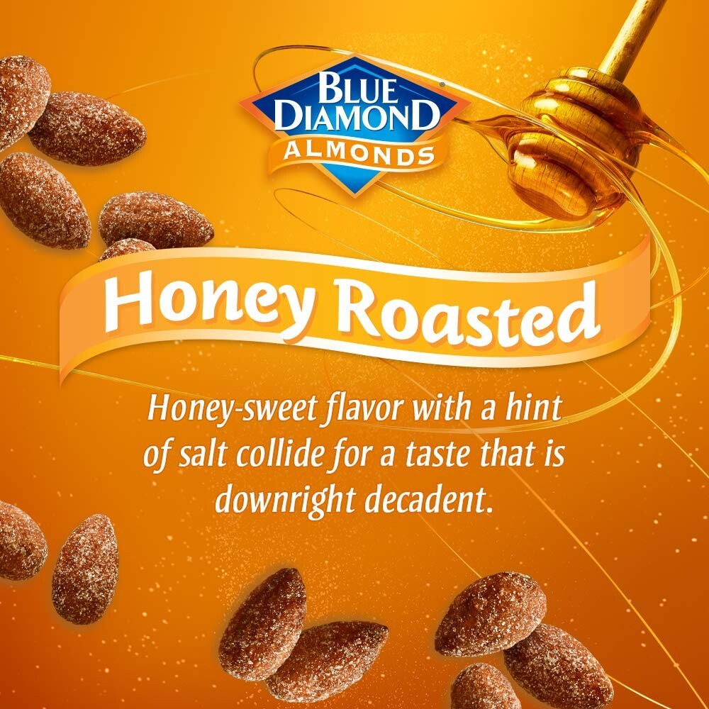 Blue Diamond Honey Roasted Almonds 1lb Bag – Sweet & Crunchy Snack gallery