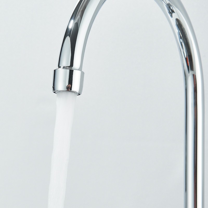 Chrome High Arc Kitchen Faucet 8 inch Centerset 3 Hole 2 Handle Sink Mixer Taps gallery