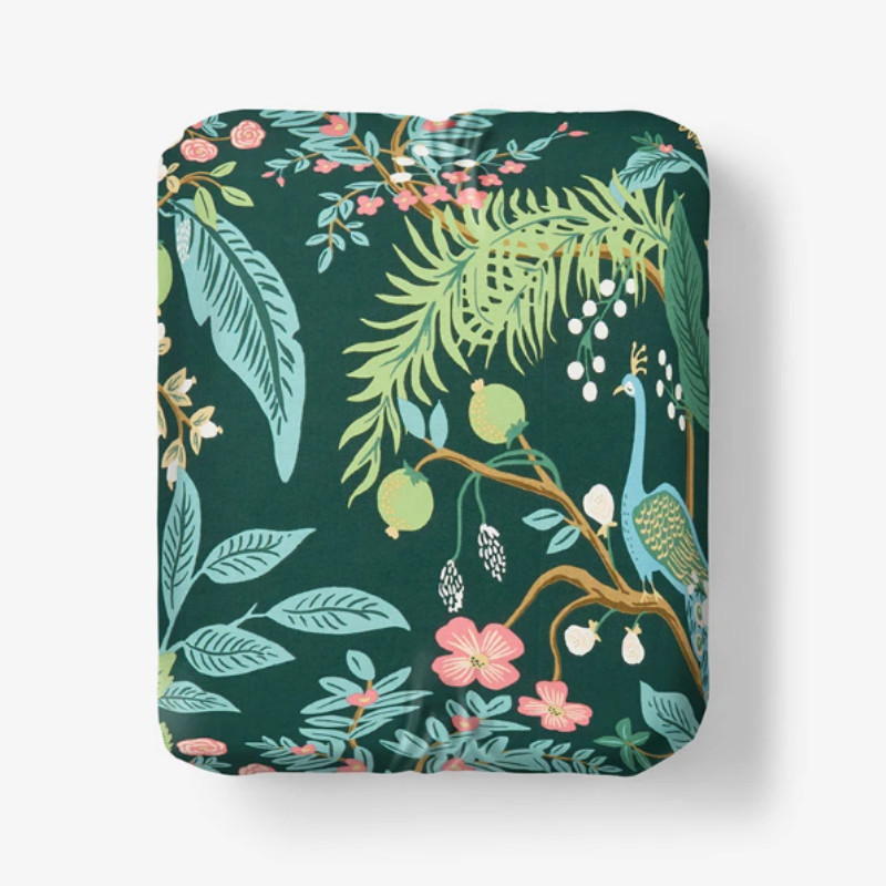 Company Peacock Classic Smooth Sateen Fitted Bed Sheet - Evergreen Queen gallery