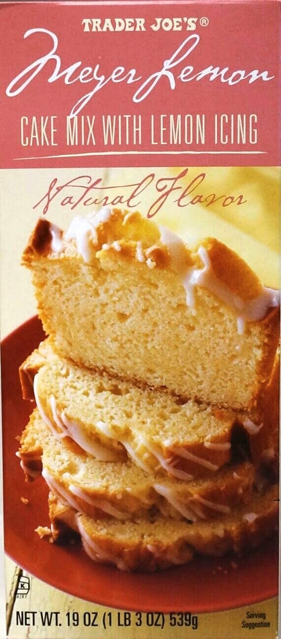 Trader Joe’s Meyer Lemon Cake Mix with Lemon Icing 19 oz. Best by 9/4/27 gallery