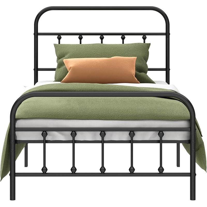 Sturdy Metal Bed Frame W/ Headboard Easy Assembly Squeak Resistant Large Storage gallery