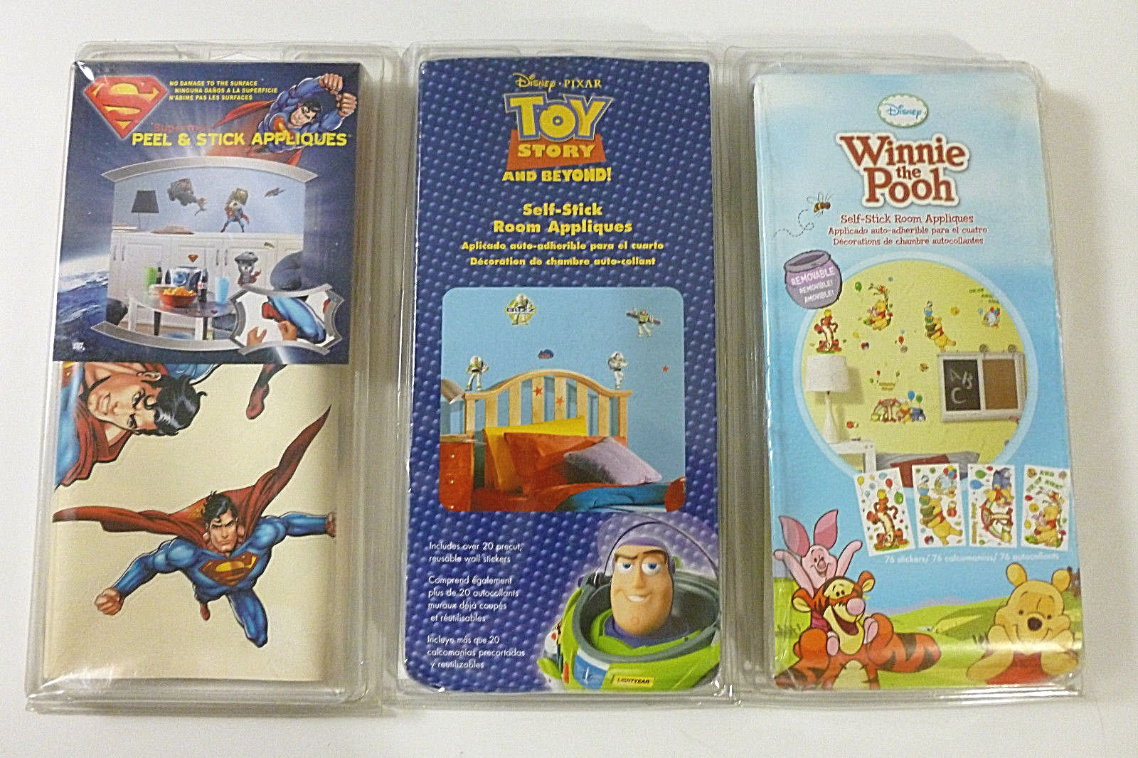3 Winnie the Pooh Toy Story - Buzz Lightyear - Superman Peel & Stick Wall Decals gallery