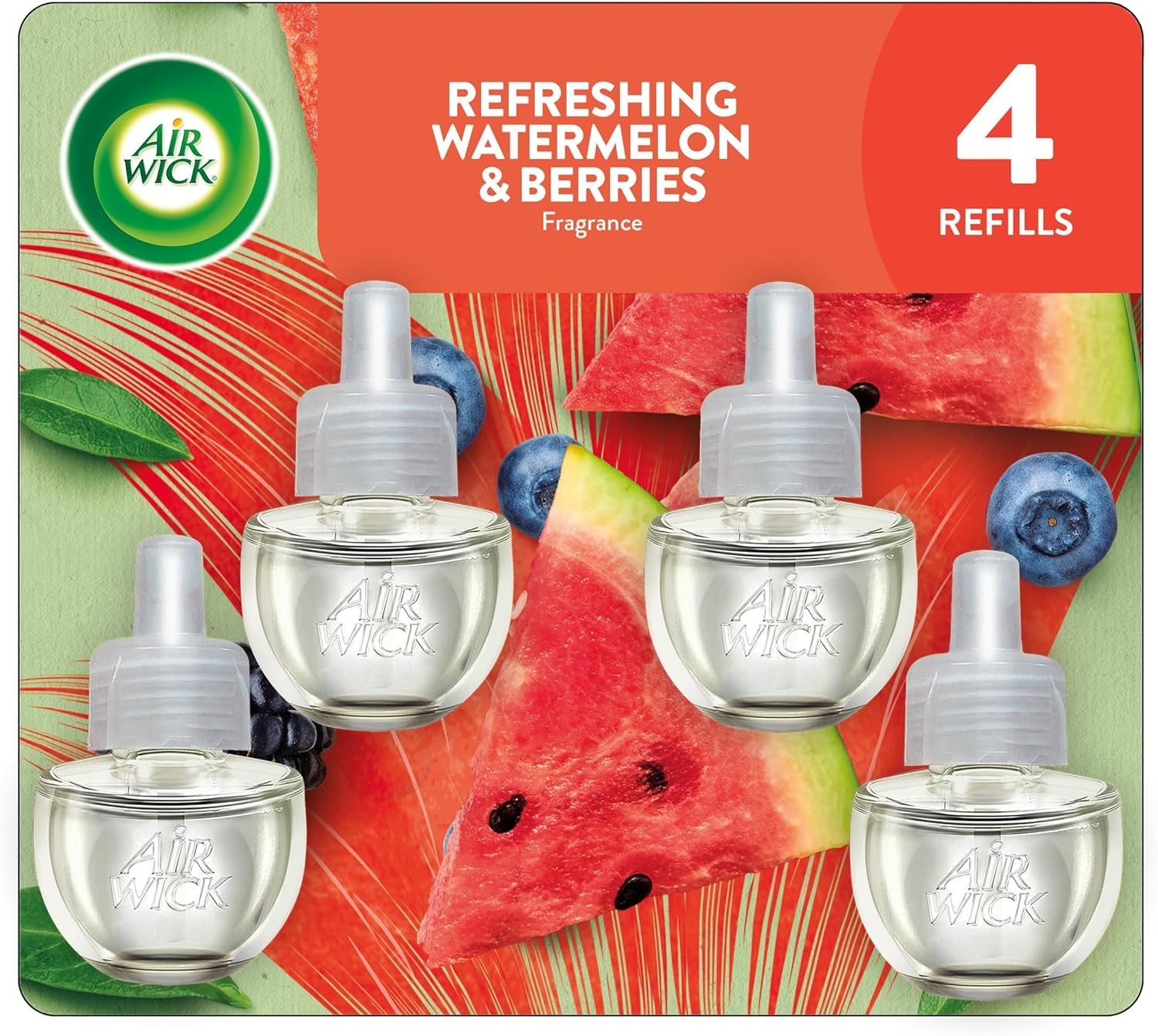 Air Wick Plug In Scented Oil Refills 4 Pack Fresh Watermelon Berries gallery