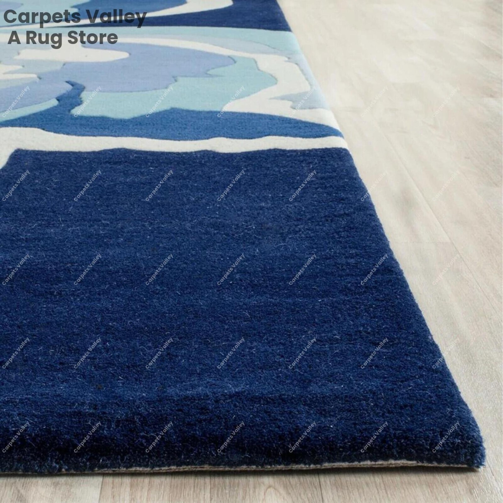 Rose Blue, Hand-Tufted Wool Handmade Area Rug Carpet for Any Room gallery