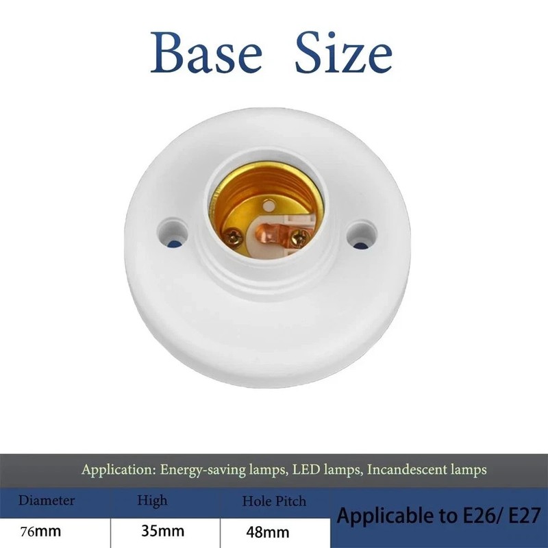 15 FT Light Bulb Base with Cord E26/E27 Light Socket with On/Off Switch, 110V-25 gallery
