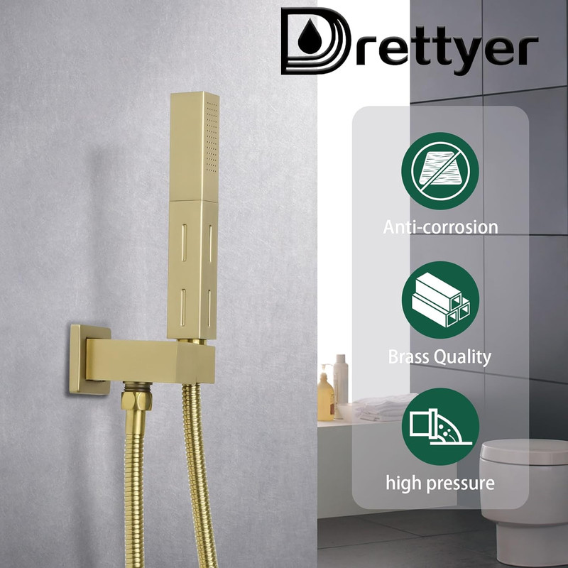 2 Settings Models Handheld Shower Head Sprayer High-Pressure with 59" Long Flexi gallery