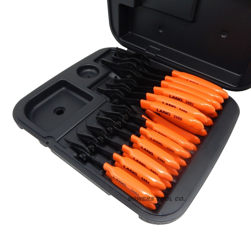 Lang 12pc Convertible Retaining Snap Ring Plier Set Internal External Circlip gallery