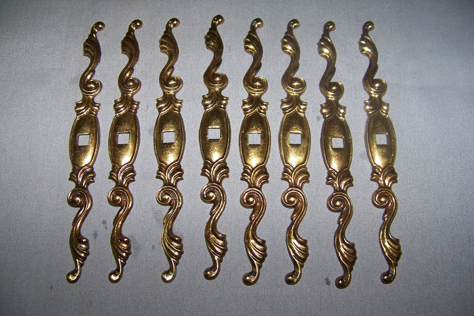 8, Brass Plate Over LIGHTWEIGHT, POT METAL, Furniture Backplates [ONLY] SEE INFO gallery