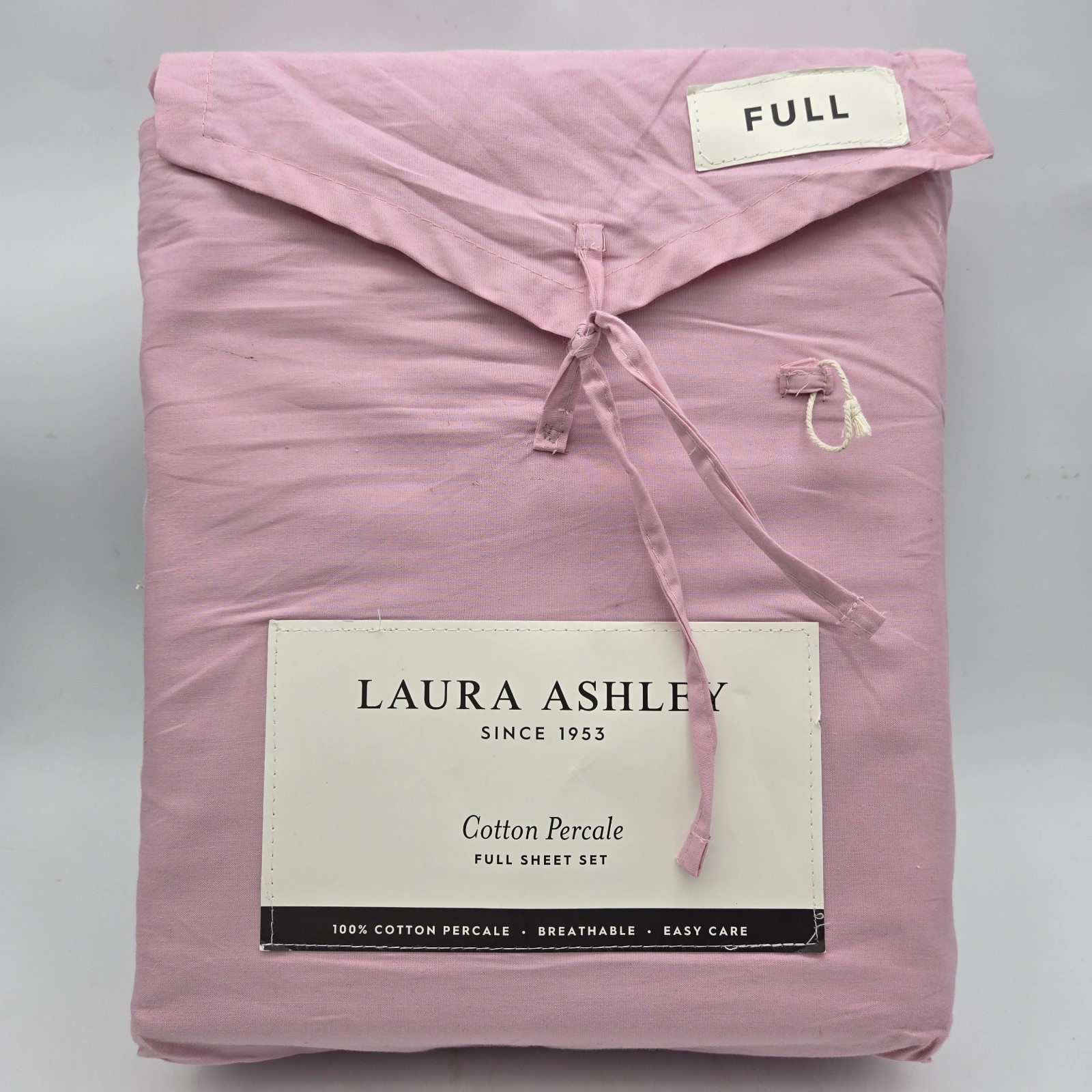 Laura Ashley Full Sized Mauve Sheet Set 100% Cotton Percale Solid Pink gallery