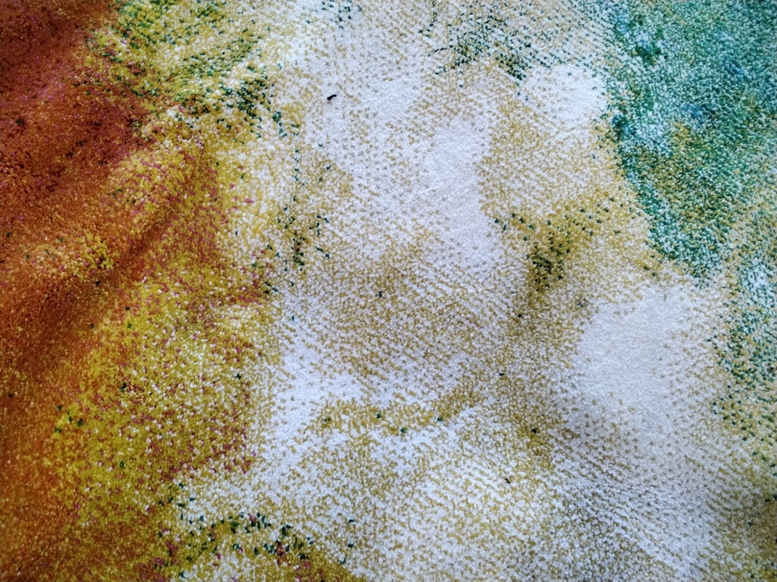 ORANGE / GREEN 6'-7" X 9' Back Stain Rug, Reduced Price 1172744221 WTC619D-6 gallery