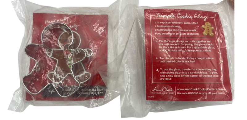 7 Gingerbread Cookie Cutters Stainless Steel Copper Plastic Variety Holiday gallery