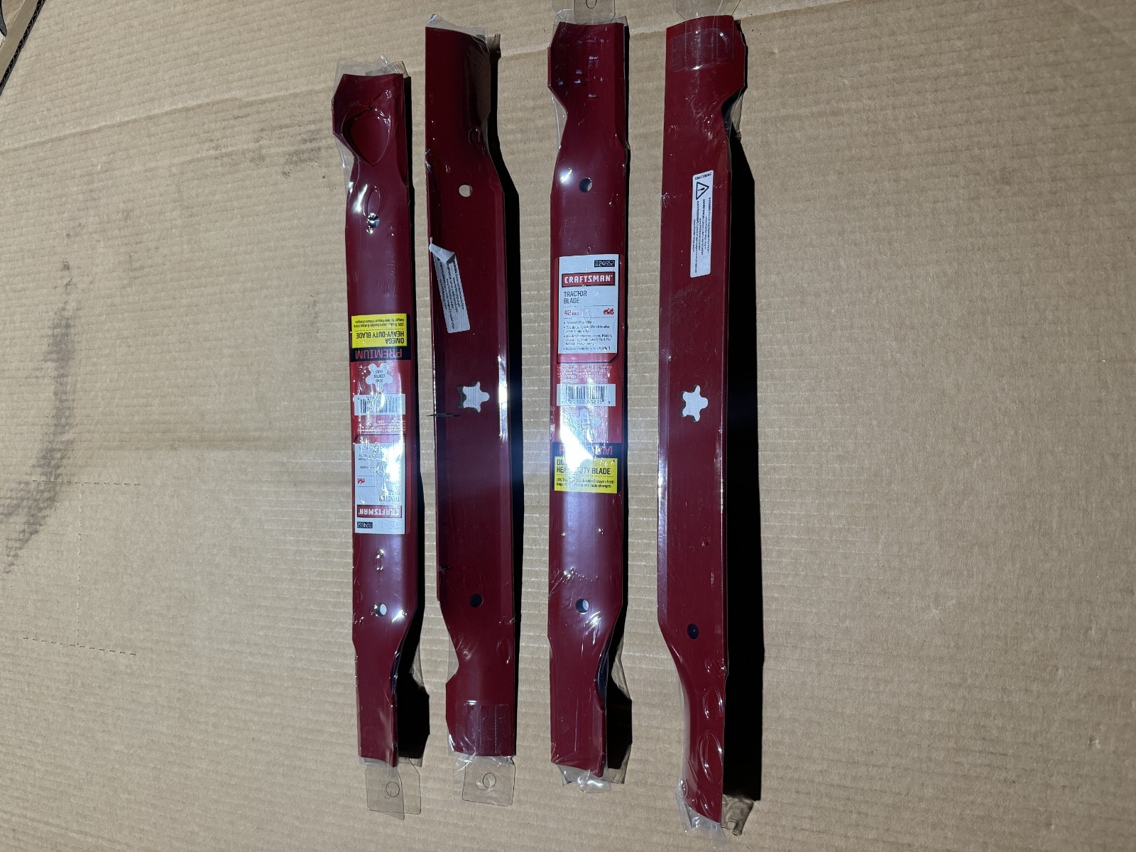 4 CRAFTSMAN 42" LAWN MOWER BAGGING BLADES 138971 134149 532138971 HUSQVARNA POUL gallery