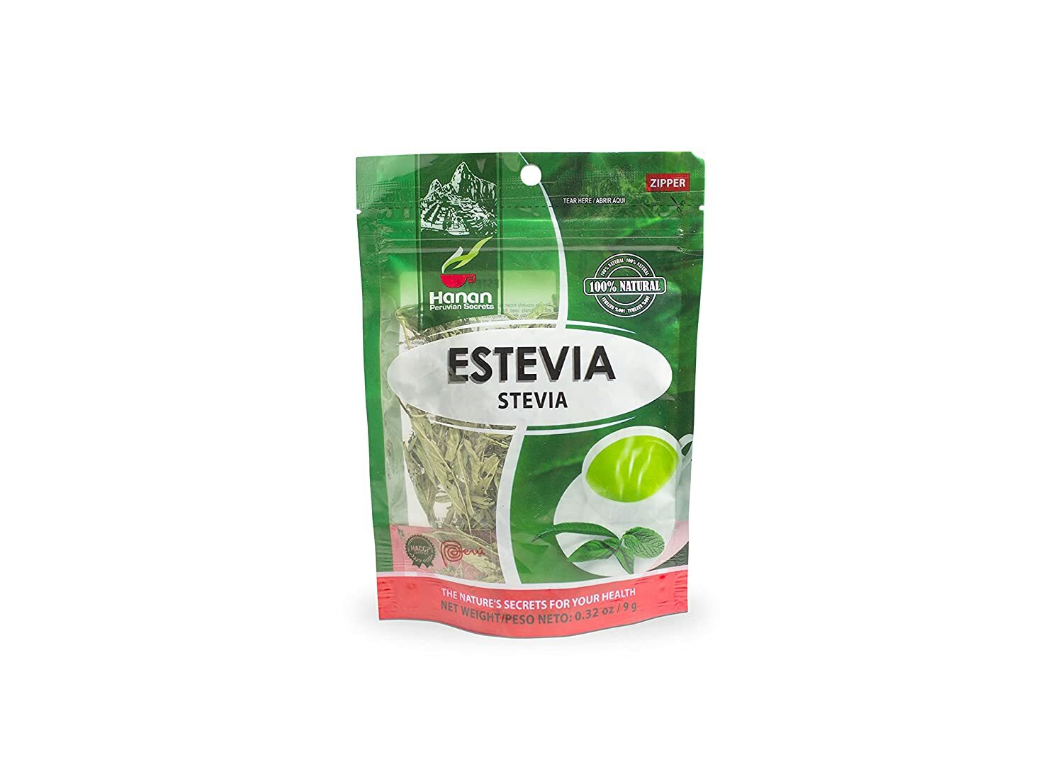 Hanan Peruvian Secrets Estevia | 100% Natural Stevia | 0.32oz / 9g | Natural Swe gallery