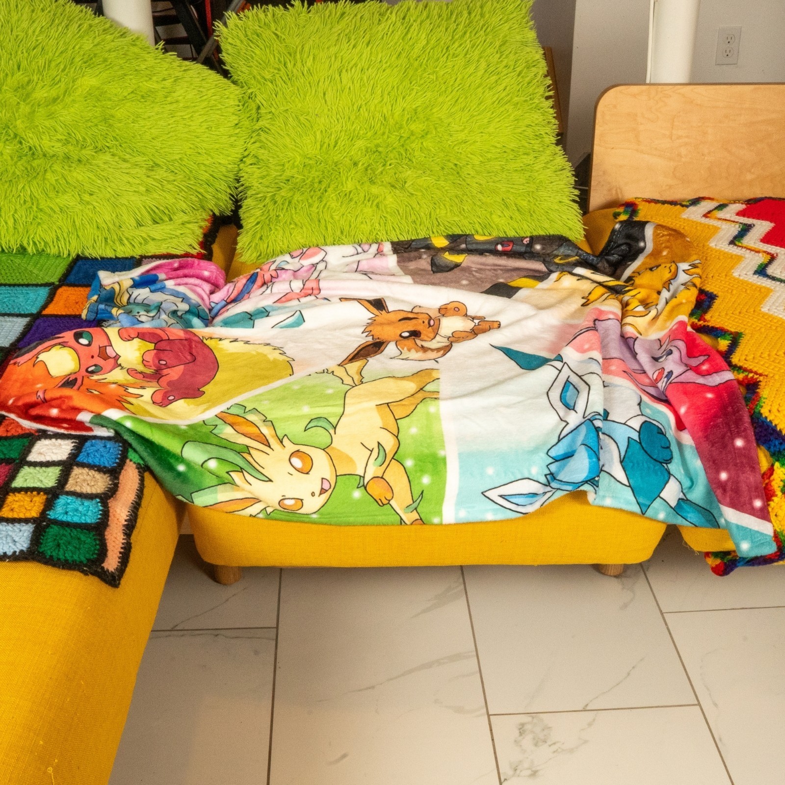 Pokemon Eevee Evolution Blanket Throw Fleece 45" Soft Cozy Bed Couch Throw gallery