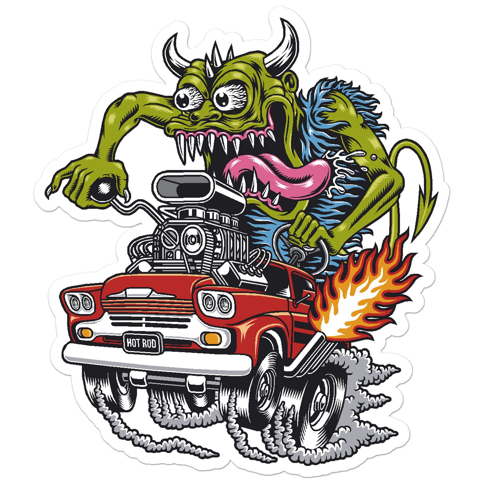 Monster Hot Rod - Vinyl Decal Sticker - Car Window Laptop - ebn8961 gallery