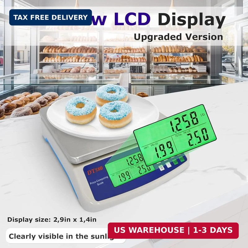 Large Digital Kitchen Scale 40kg/88lb Stainless Steel Price Computing Scale Coun gallery