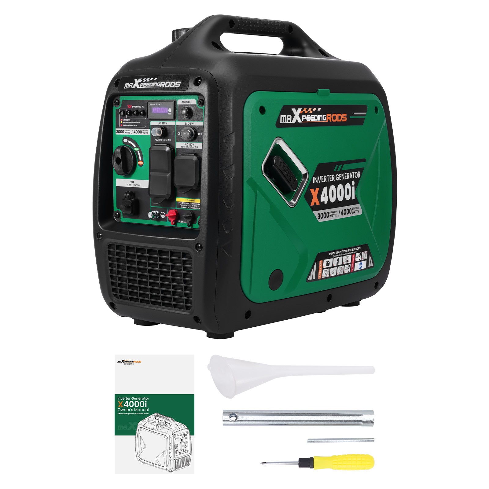 Super Quiet 4000 Watt Portable Inverter Generator Parallel Ready ECO Mode gallery
