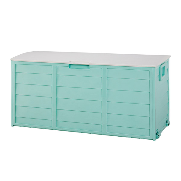 75Gal Outdoor Garden Plastic Storage Deck Box Chest Tools Cushions Toys Lockable gallery