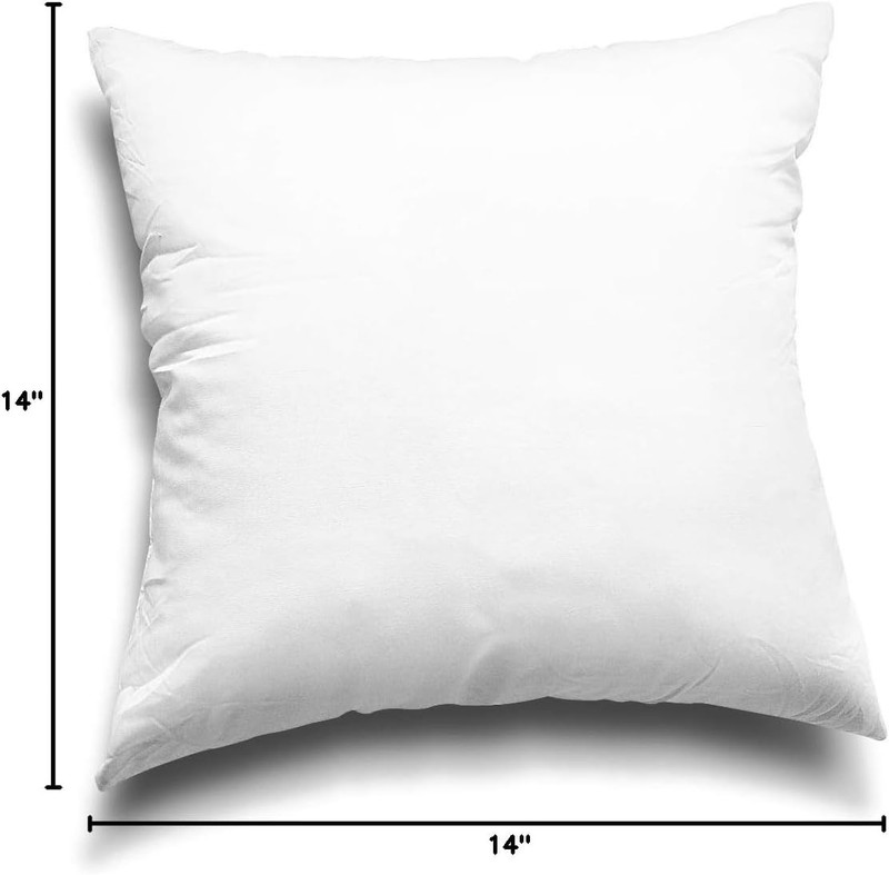 18x18 White Cushion Insert Plush Microfiber Pillow Form for Sofa Bed or Decor gallery