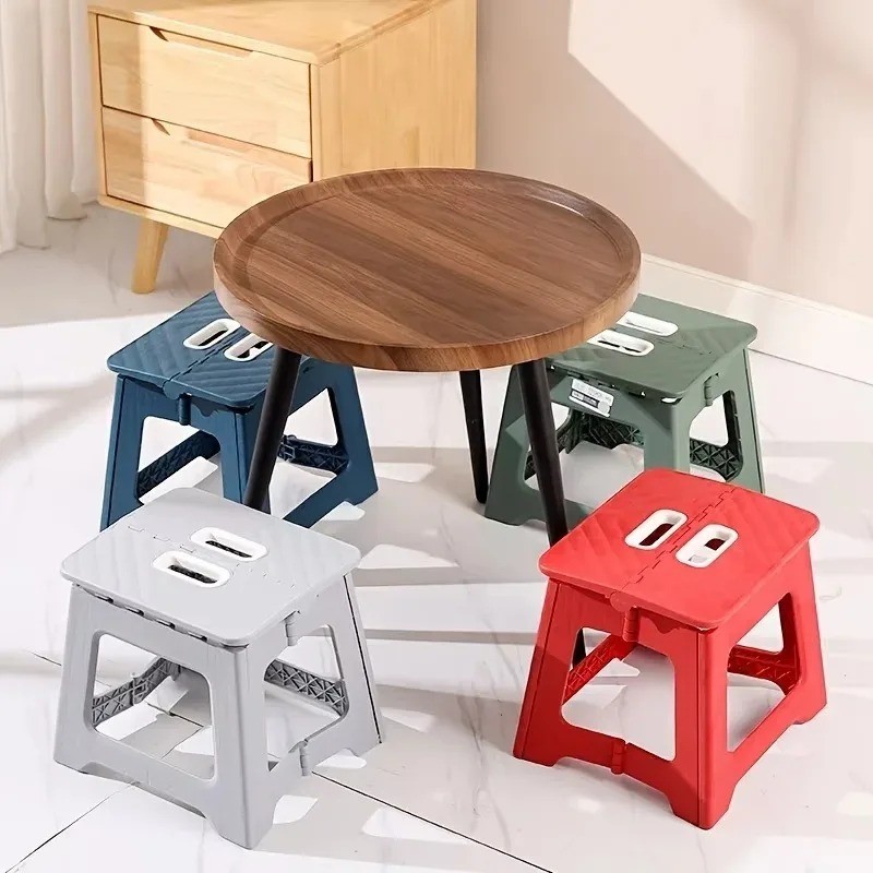 Folding Step Stool Portable Non Slip Plastic Footstool Kitchen Bathroom Camping gallery