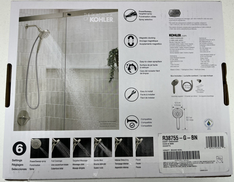 Kohler Assert Multifunction Handshower 1.75GPM R38755-G-BN – Brushed Nickel gallery