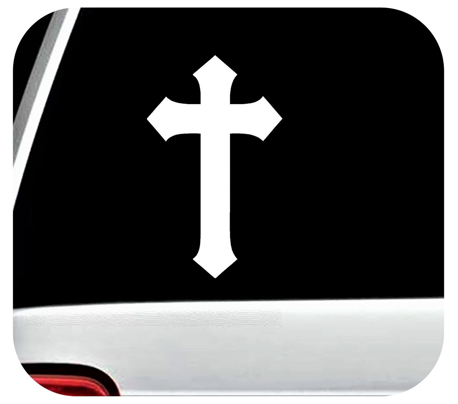 Cross Crucifix Decal for Window Wall Laptop Church Religion Faith God Believer gallery