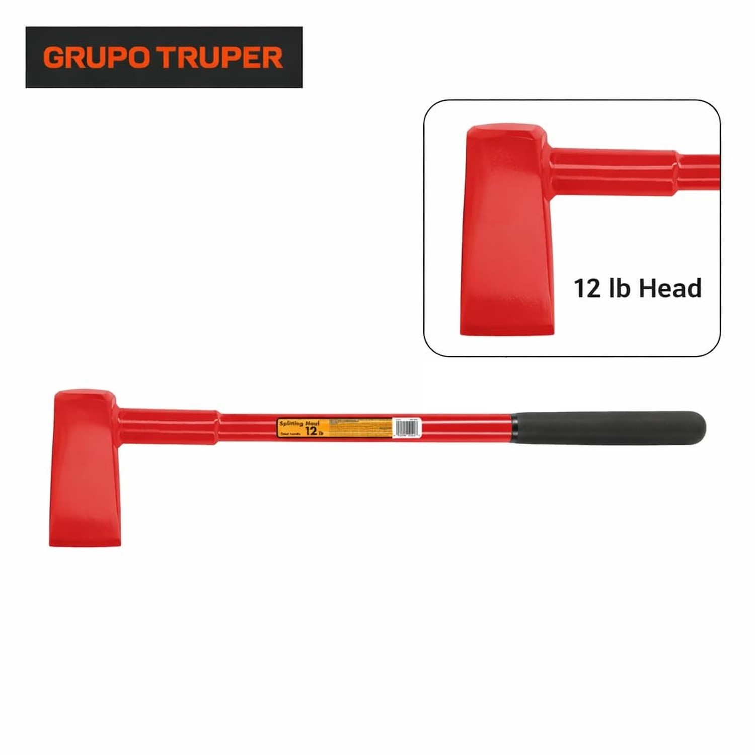 Truper 12 lb Splitting Maul, 27-Inch High-Strength Steel Handle, 9-Inch Non-S... gallery
