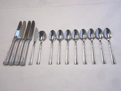 LENOX ESQUIRE GLOSSY STAINLESS FLATWARE CHINA 14-PIECES