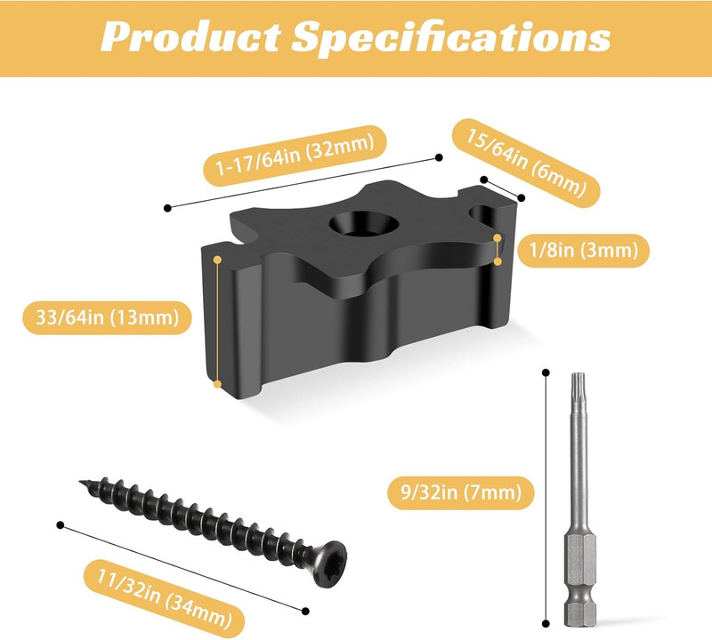200 Pack Hidden Deck Fasteners for Composite Decking Board, Composite Decking Cl gallery