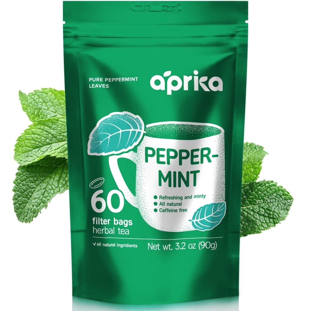 Pure Peppermint Tea - no stems, 100% Natural Herbal Tea, 60 bags, USA seller gallery