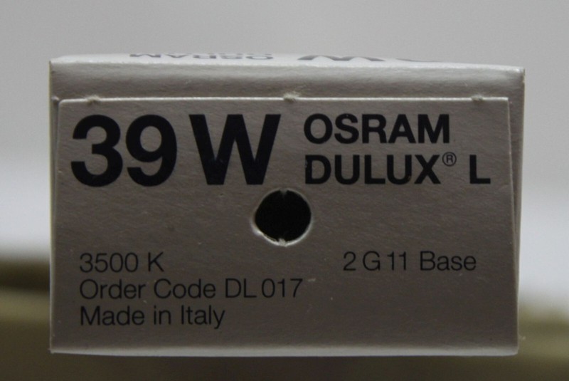 ⭐ Genuine OSRAM SYLVANIA CFL Bulb DULUX L 39W/3500k - 4-Pin 2G11 DL017 2-tube gallery