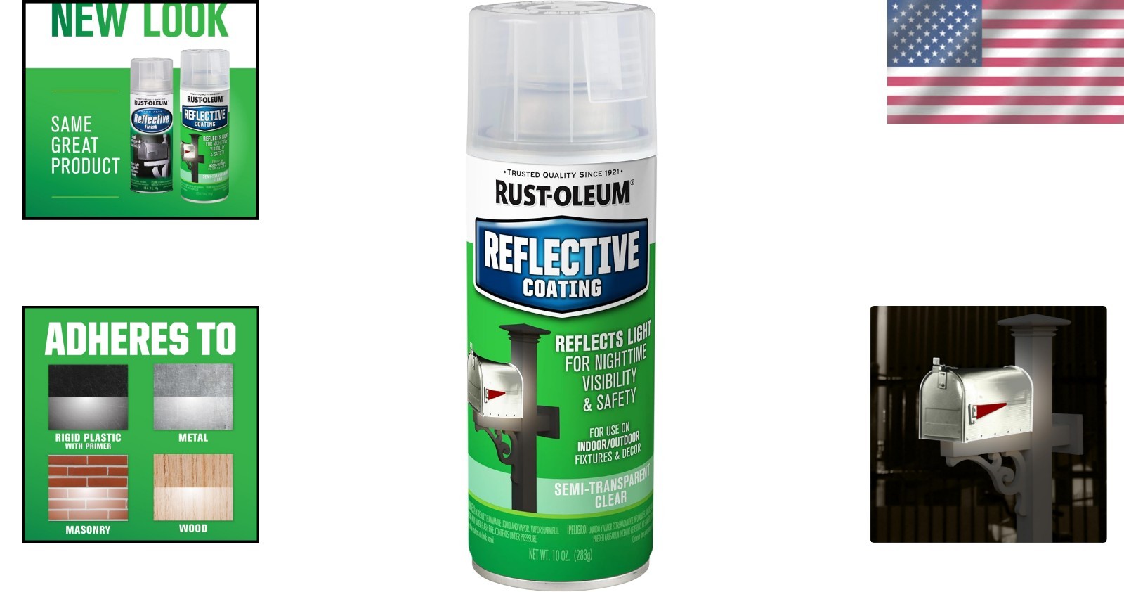Rust-Oleum 214944 Specialty Reflective Spray, Semi Transparent Clear Finish,10Oz gallery
