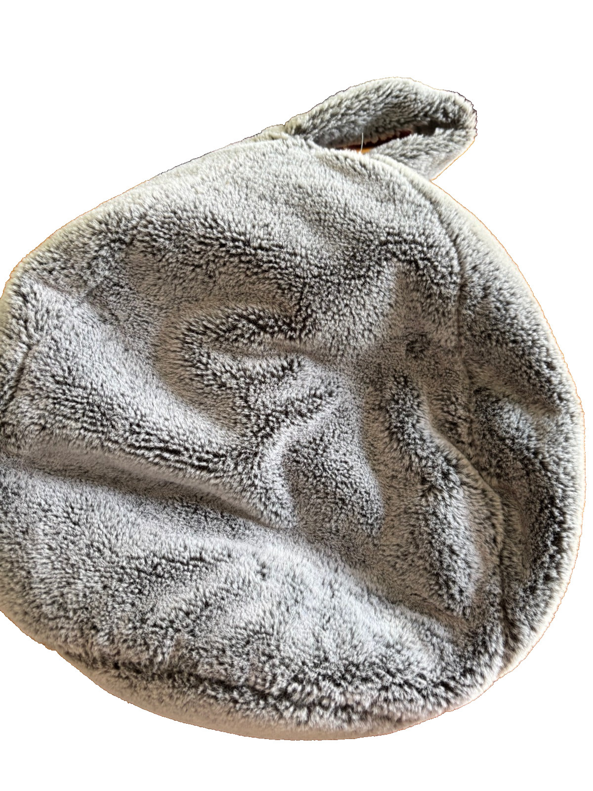 UGG Tablet Mini Laptop Pouf Beanbag Gray Faux Fur w Side Pocket gallery