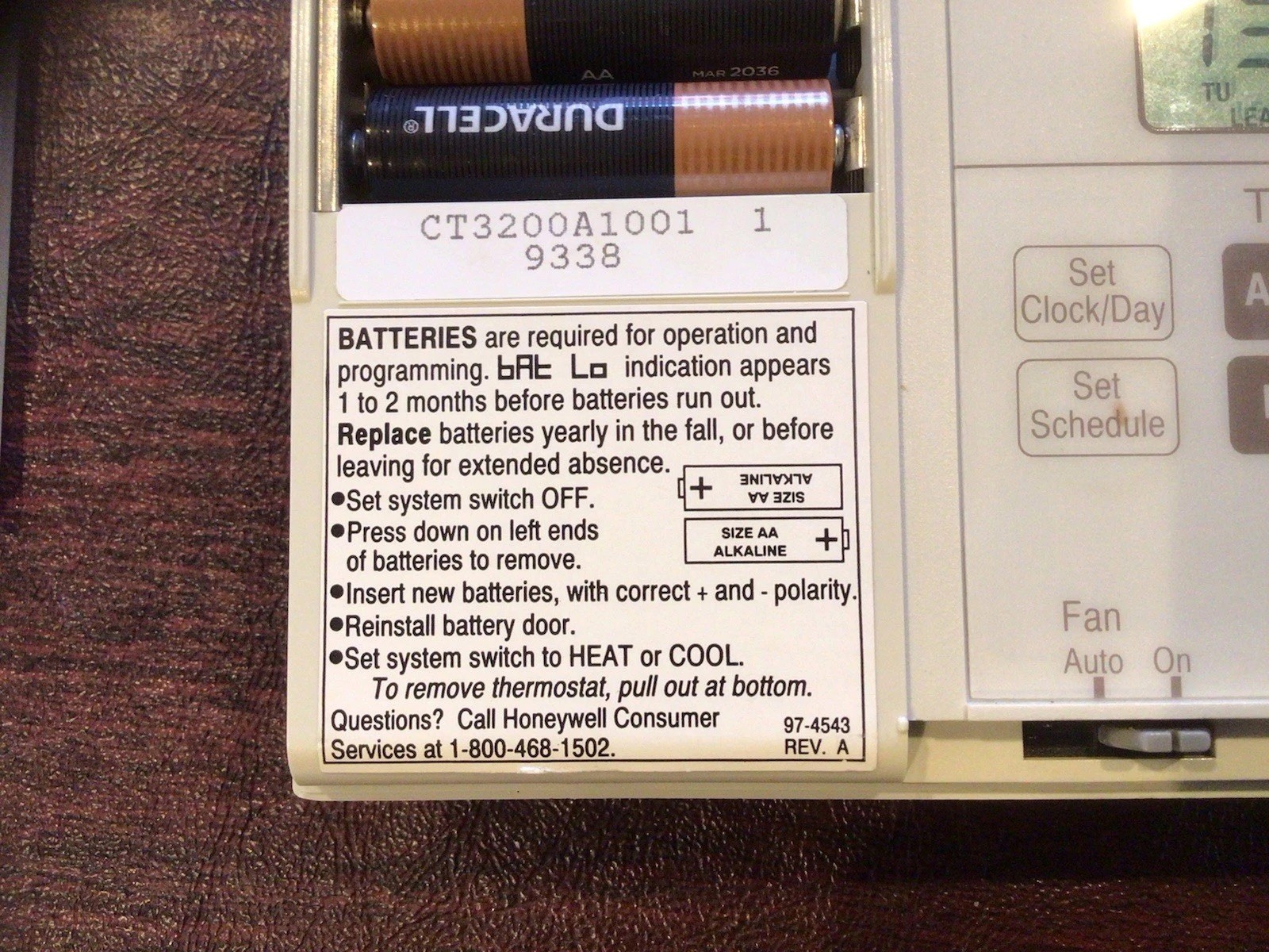 HONEYWELL Magic Stat 7 Day Programmable Heating Cooling Thermostat, preowned gallery