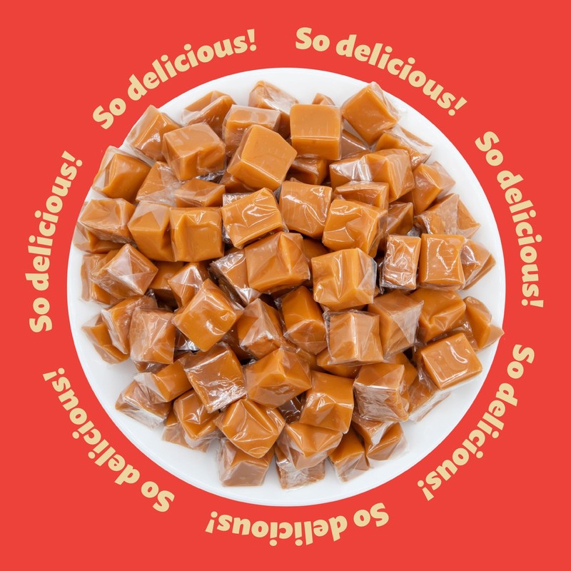 Caramel Cubes Candy | 2-Pound Pack | Vanilla Classic Chewy Squares | Individu... gallery