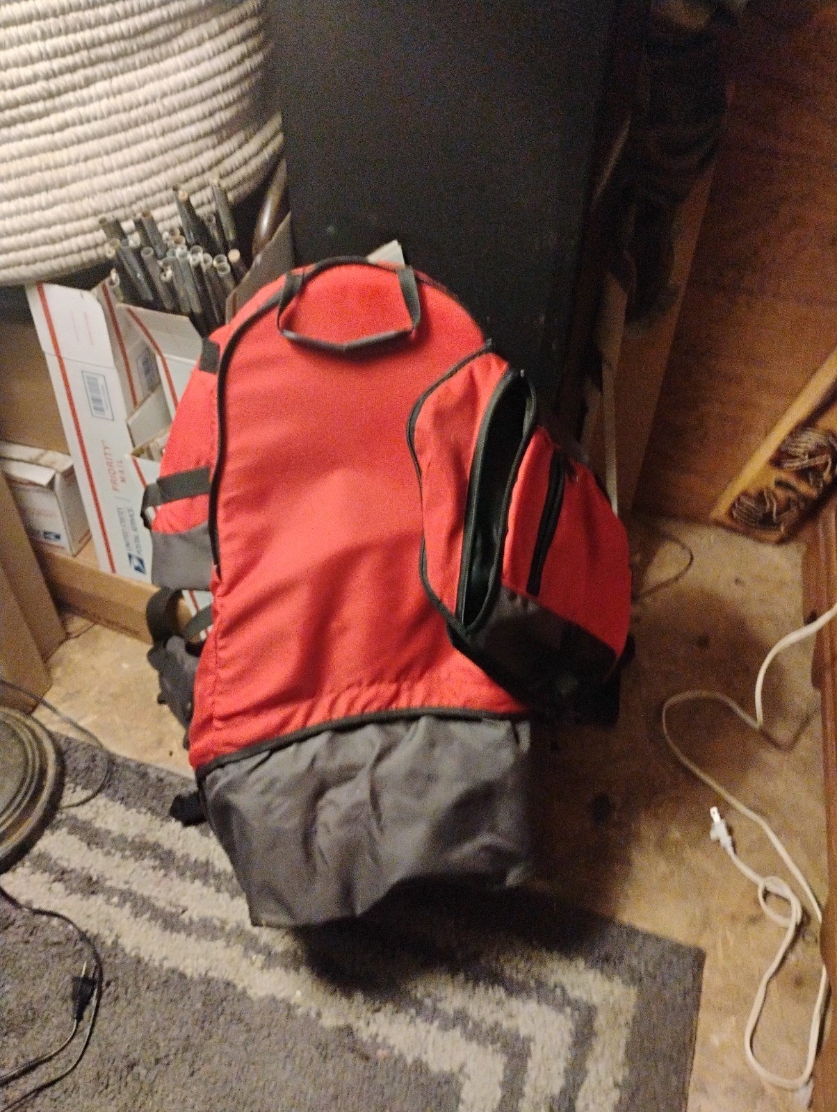Outdoor Gear Red Hiking Backpack with Adjustable Straps 2