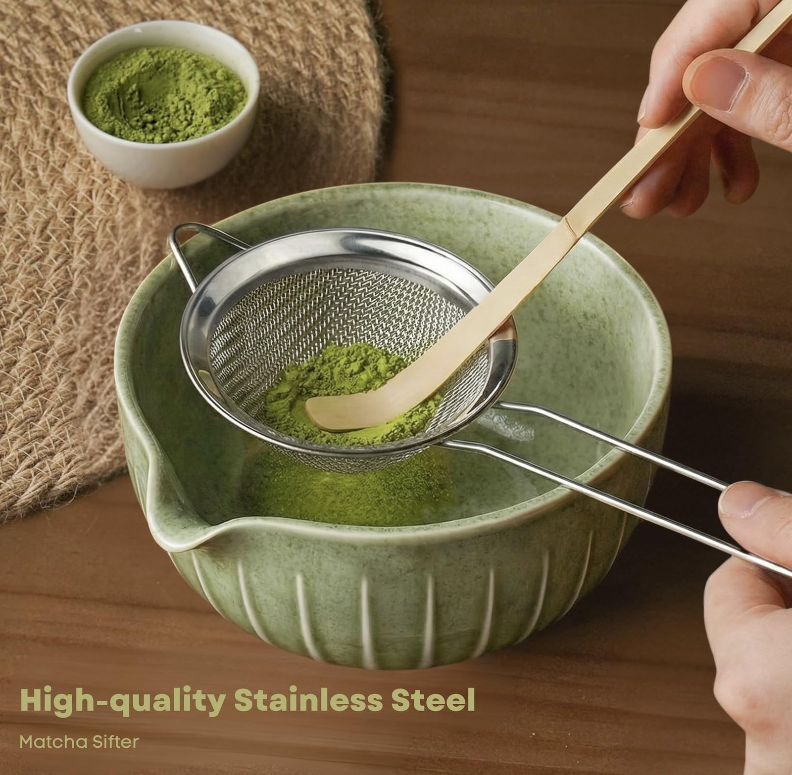Matcha Whisk Set with Matcha Bowl - Matcha Set Included Electric Frother, Bam... gallery
