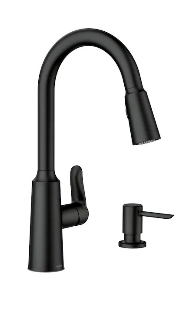 Moen Edwyn Matte Black Single Handle Pull-down Kitchen Faucet w/Sprayer Function gallery
