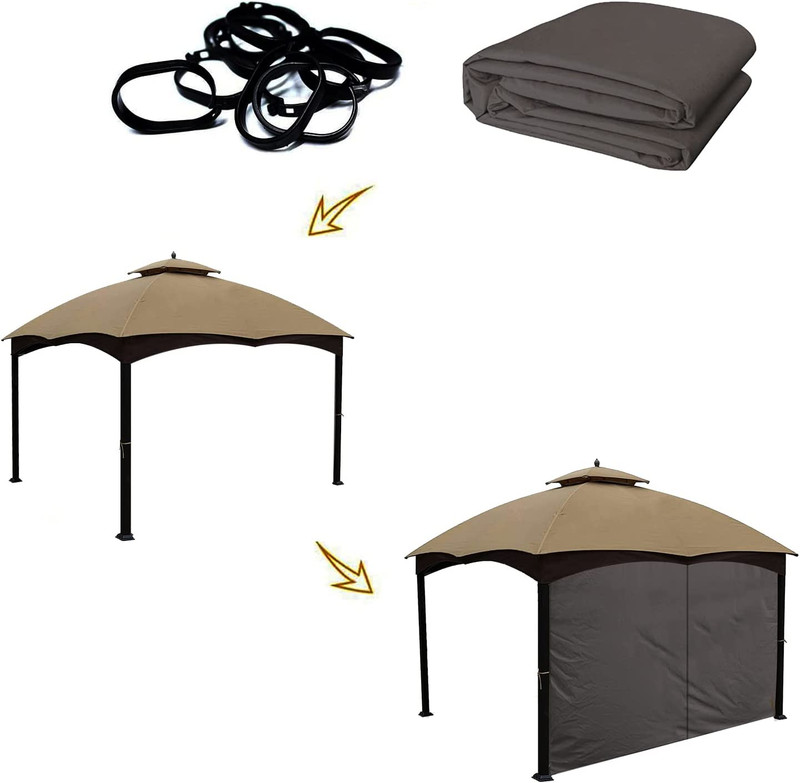 Hugline Gazebo Universal Replacement Privacy Curtain 10' X 12' Gazebo Side Wall gallery