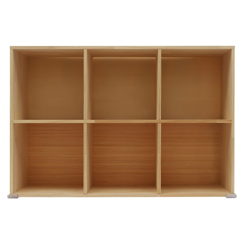 6 Cube Storage Organizer Solid Wooden Bookcase Display 2 Tier Shelving Bookshelf gallery