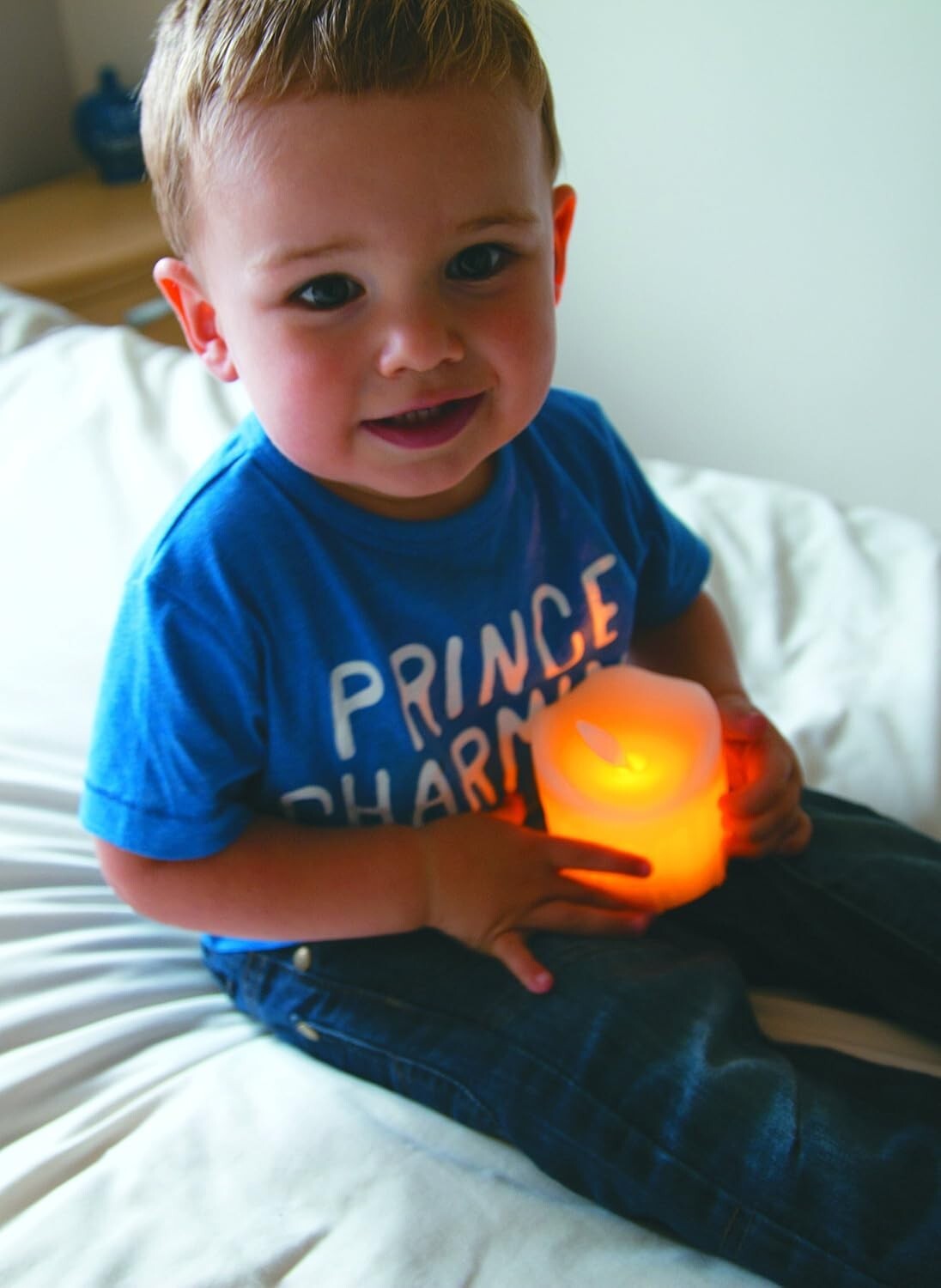 Flameless Pillar Candle Color Ivory Size: 6" x 4" Child Pet Safe Auto Off Timer gallery
