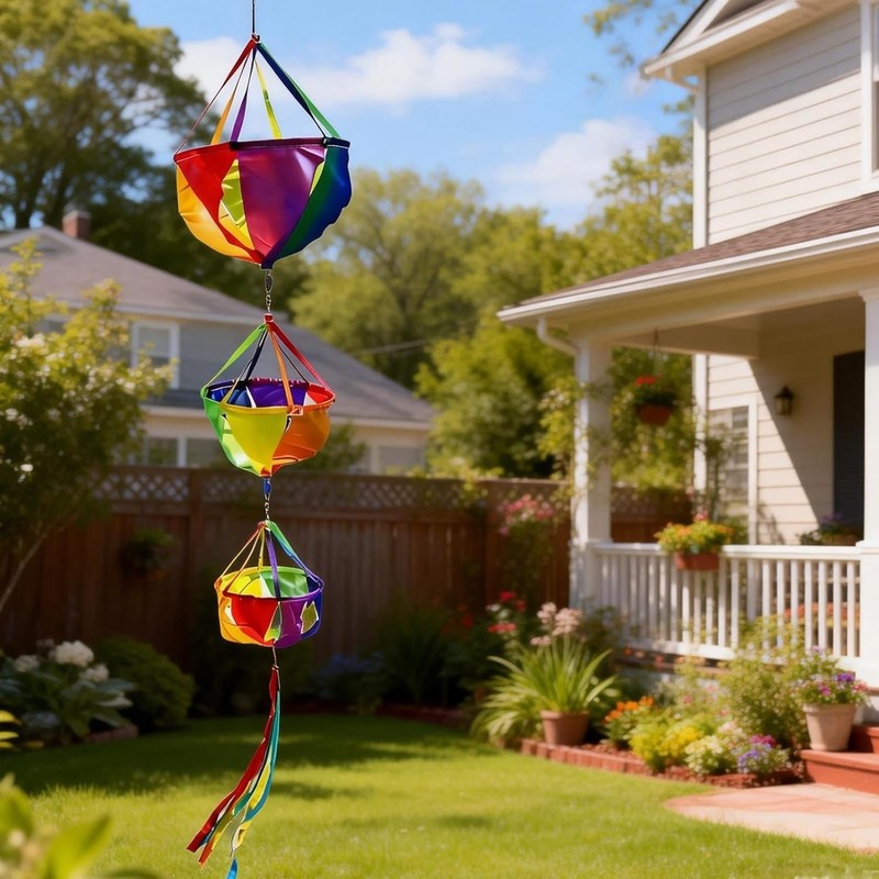 Kinetic Rainbow Wind Spinner 62" UV Resistant Nylon gallery