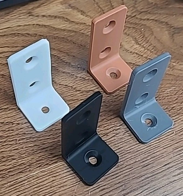 4 PCS L Brackets - ANY COLOR - 1"x2" Corner Braces Sets 90 Degree Right Angle gallery