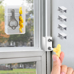 Window Locks,4 Sets Sliding Window Safety Locks with Key for up and down Windows