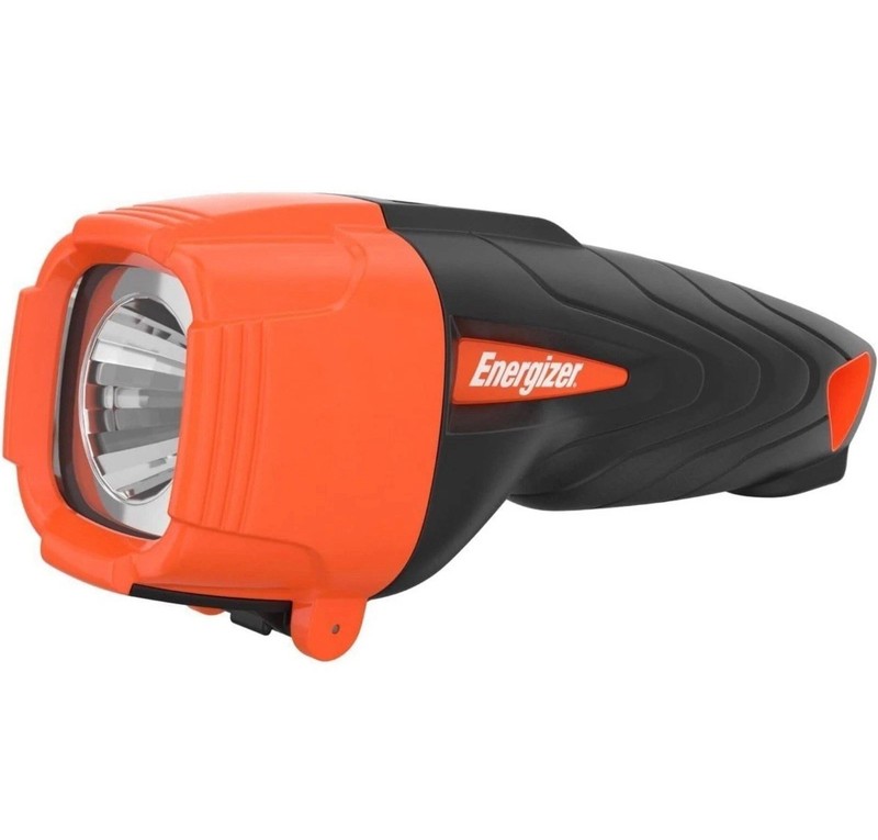 ENERGIZER small Black Red LED Flashlight Handheld Light +2 AA batteries gallery